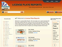 Tablet Screenshot of licenseplatereports.com